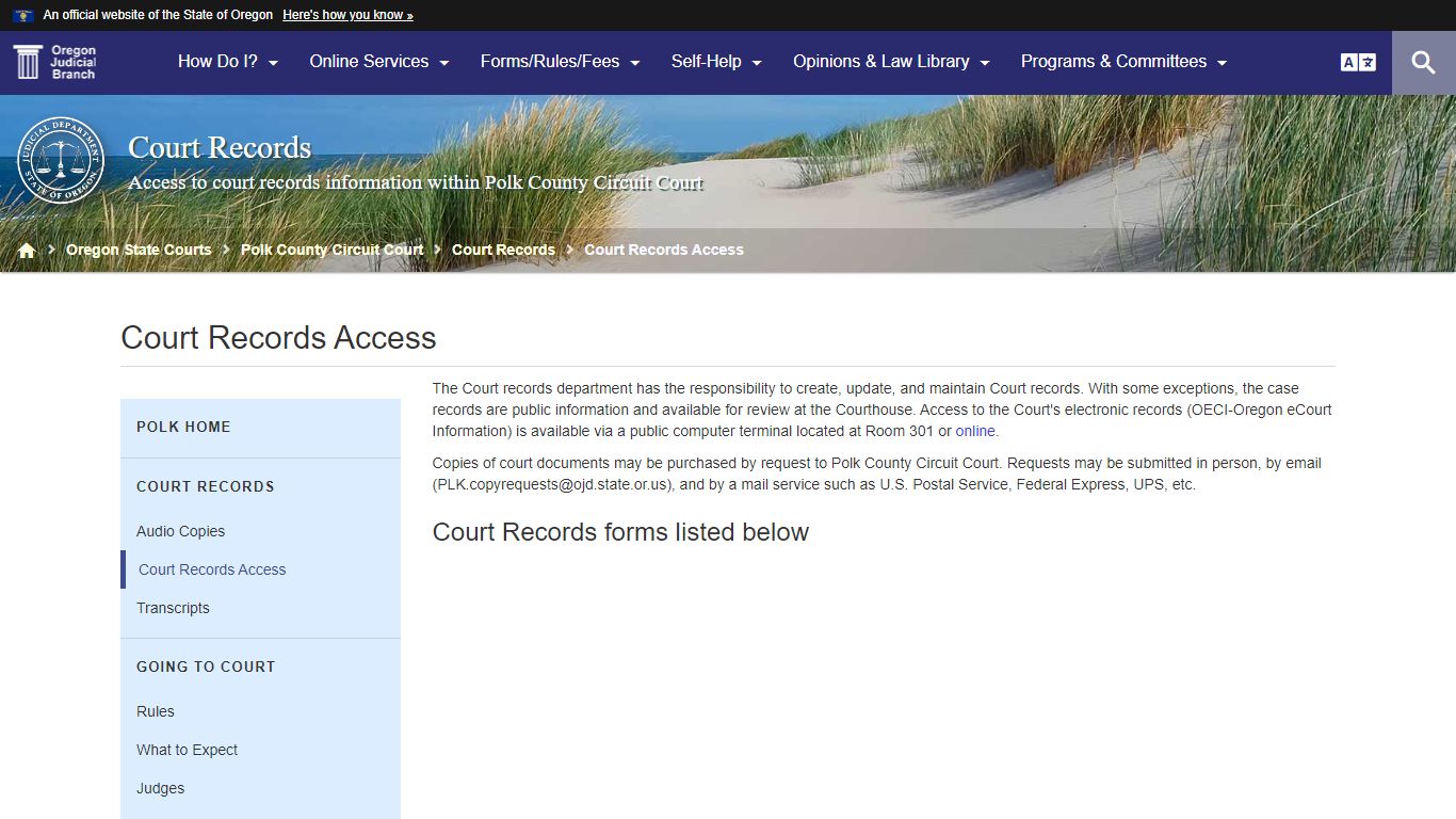 Court Records Access - Oregon Judicial Department